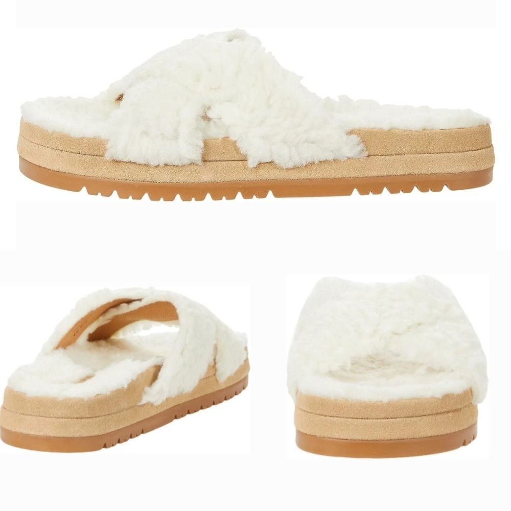 NWOB|Jack Rogers Lexi Faux Fur Sandals, 8.5